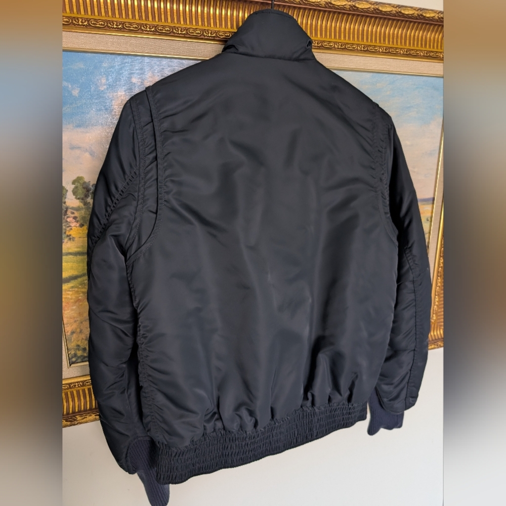 Blauer Heavy Black Bomber Jacket Medium - Picture 2 of 10